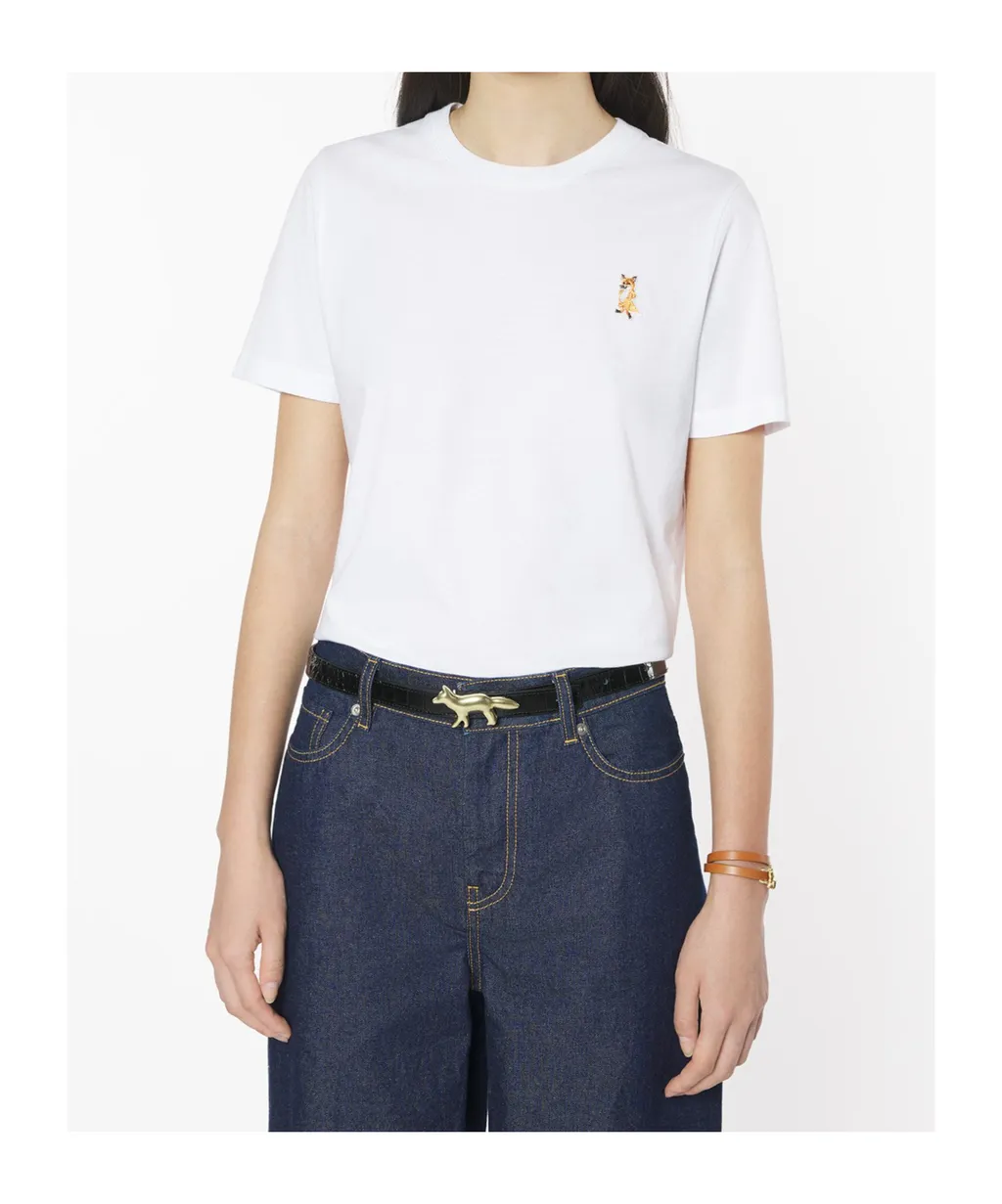 Standing Fox Embroidered T-Shirt