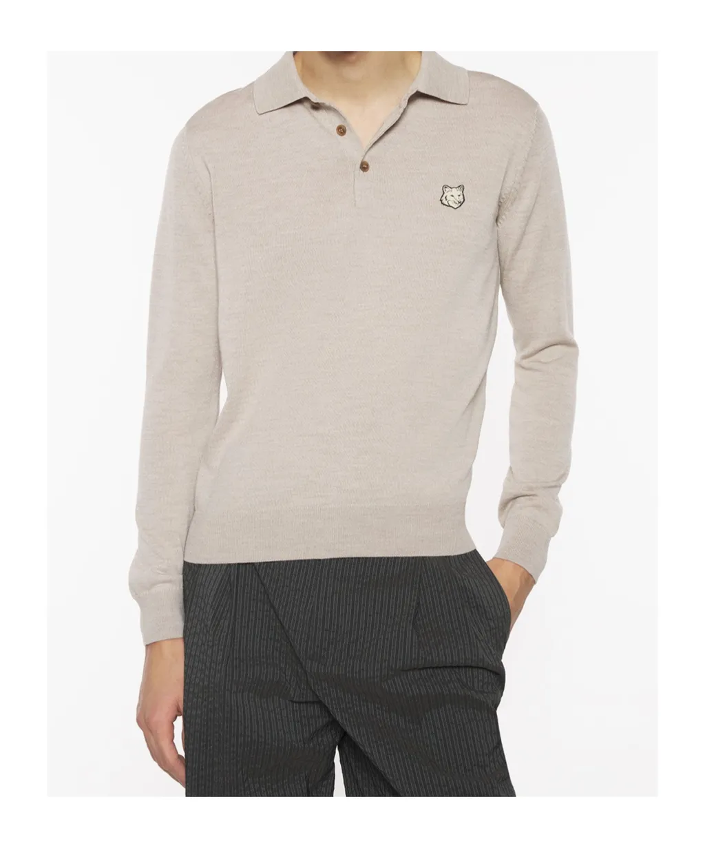 Bold Fox Head Patch Polo Jumper