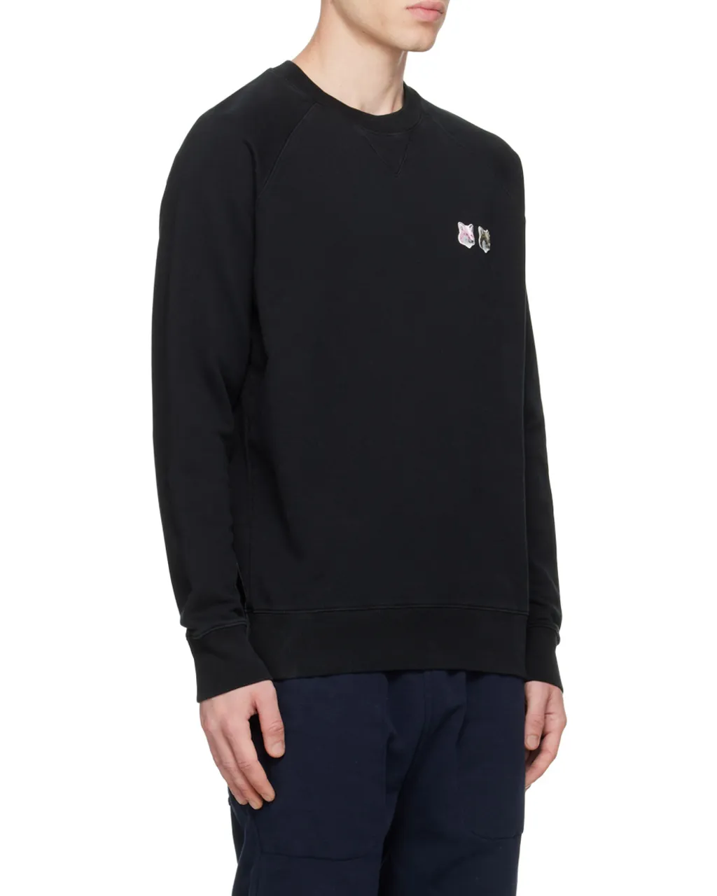 Fox Patches Crewneck Sweatshirt