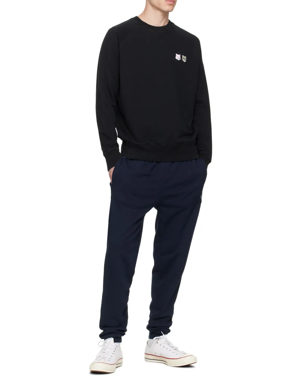 Fox Patches Crewneck Sweatshirt