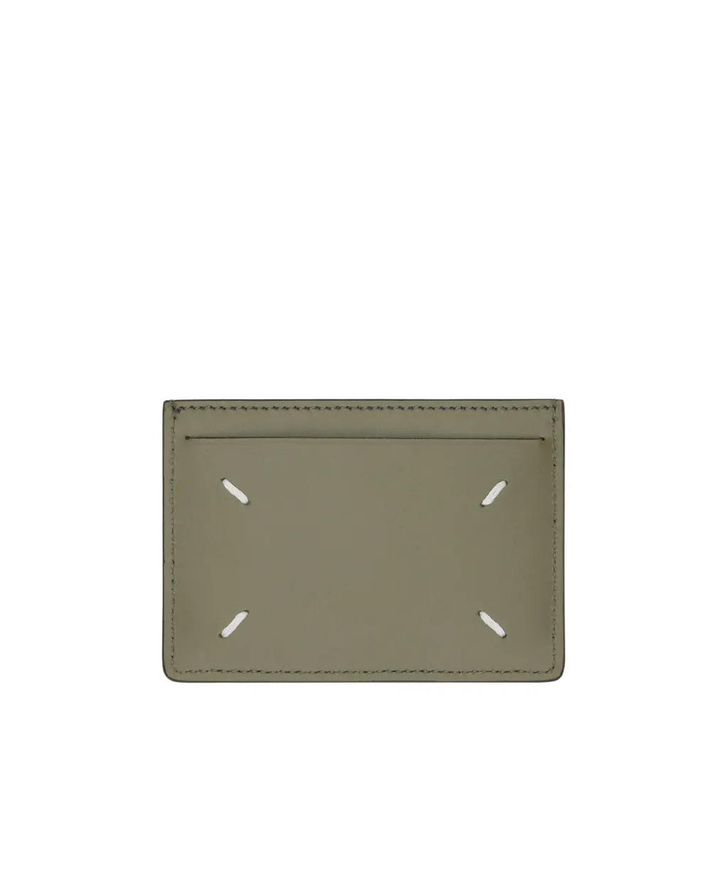 Four-Stitch Detailed Card Holder