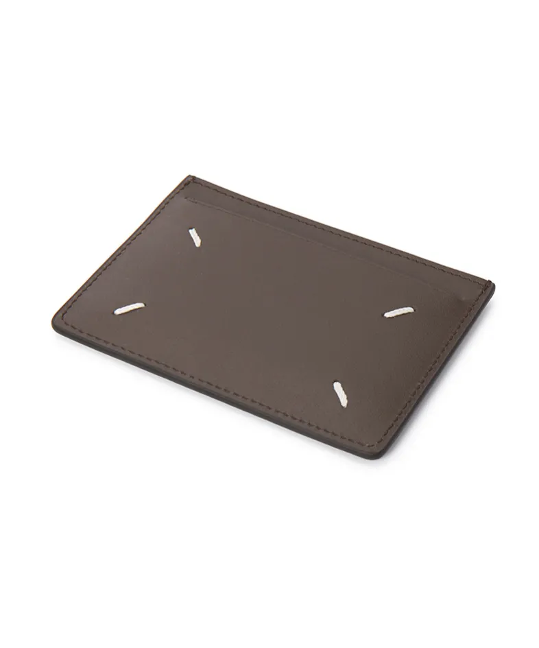 Four-Stitch Detailed Card Holder