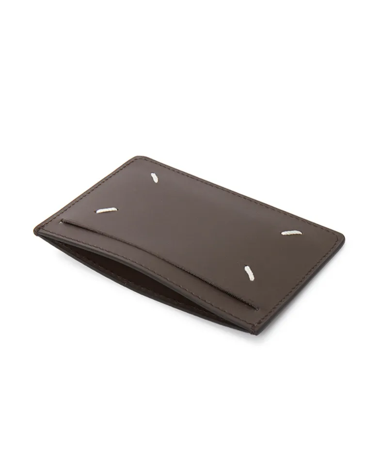 Four-Stitch Detailed Card Holder