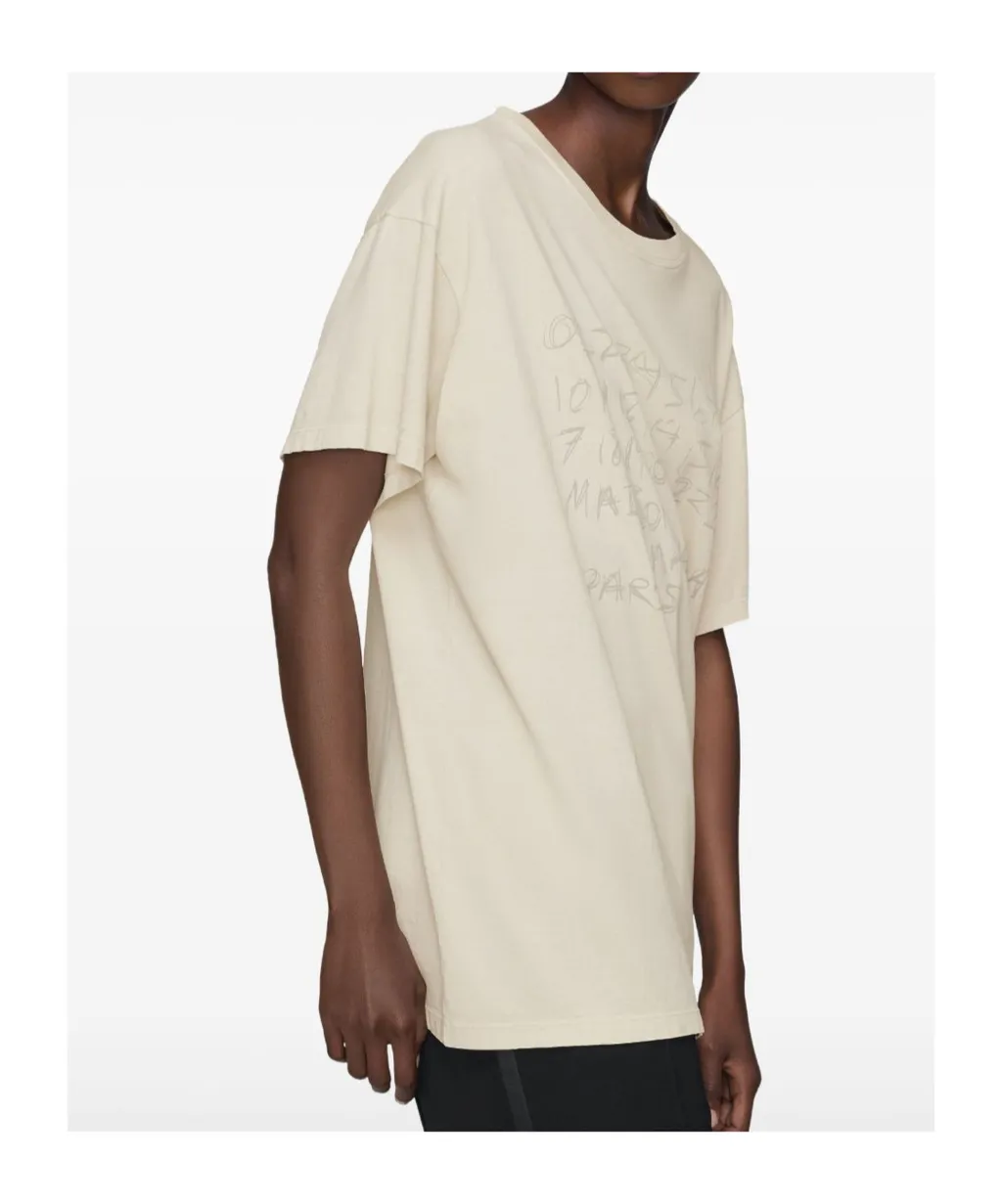 Numbers Printed Crewneck T-Shirt