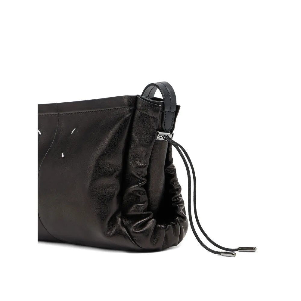 Drawstring Baguette Shoulder Bag