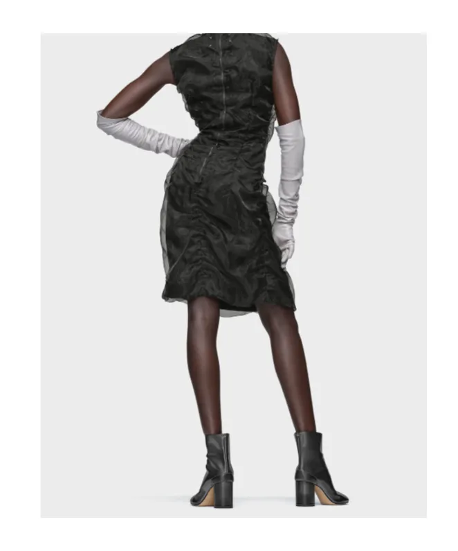 Gathered Organza Dress