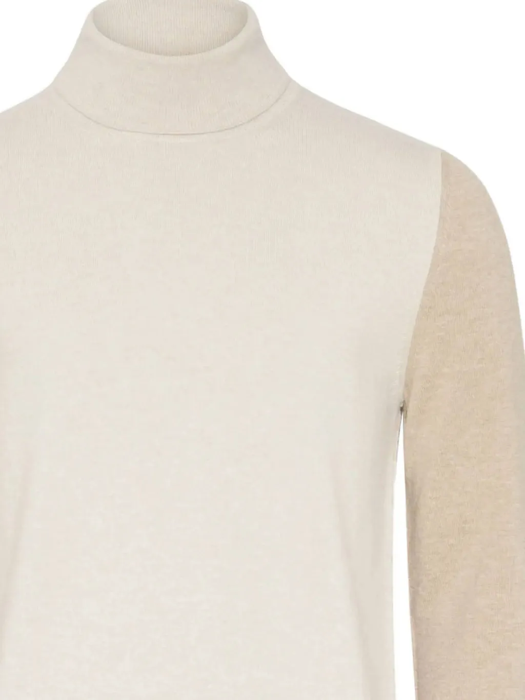 Two-Toned Turtleneck Knitted Jumper