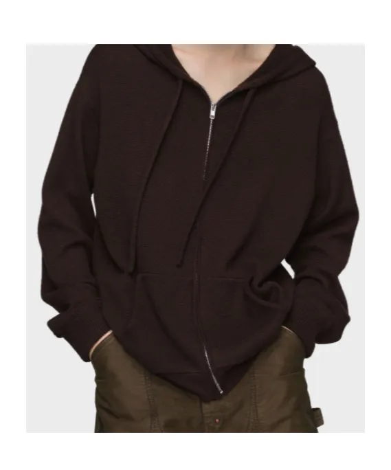 Cashmere Zip-Up Hoodie