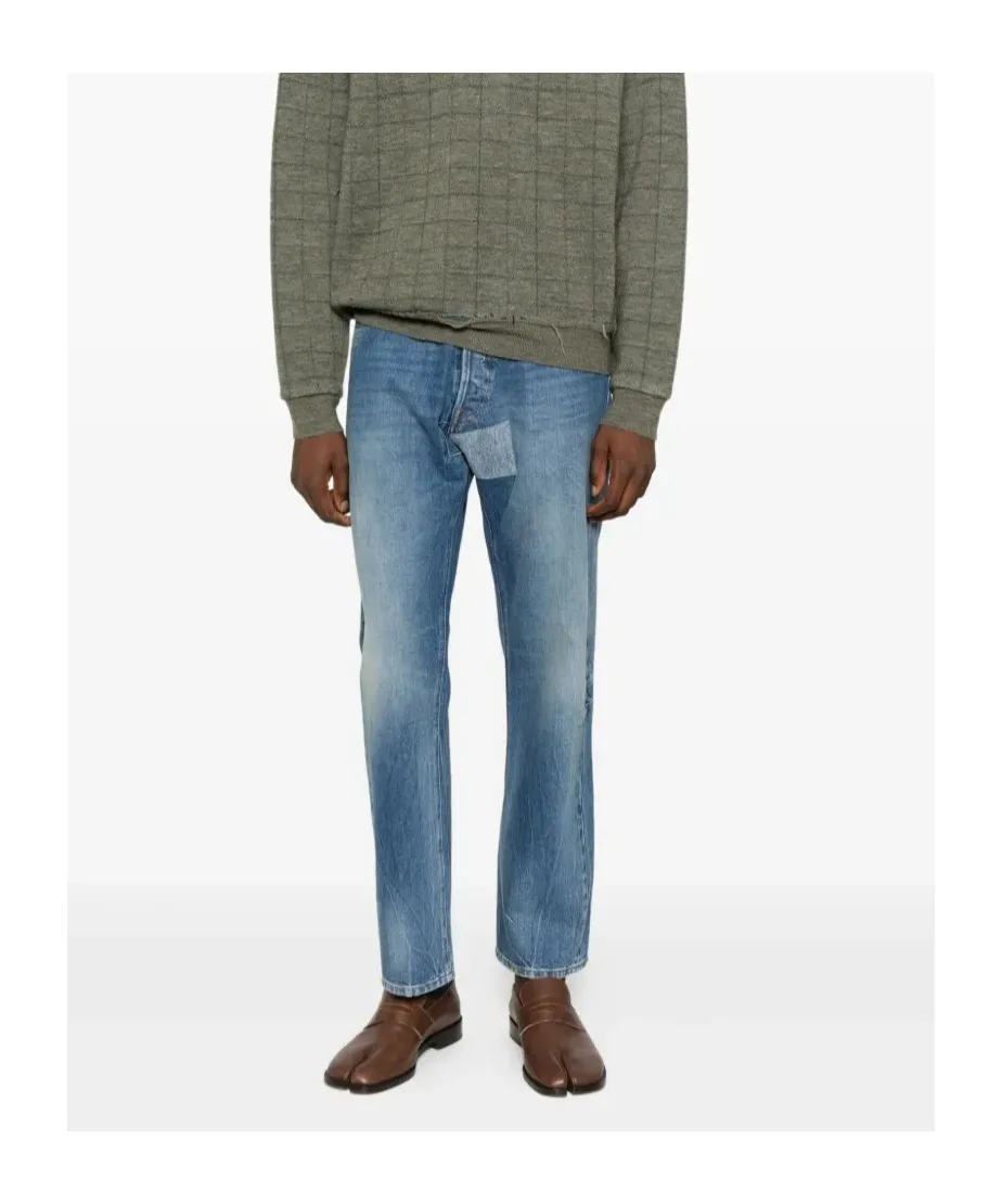 Whiskering-Effect Jeans