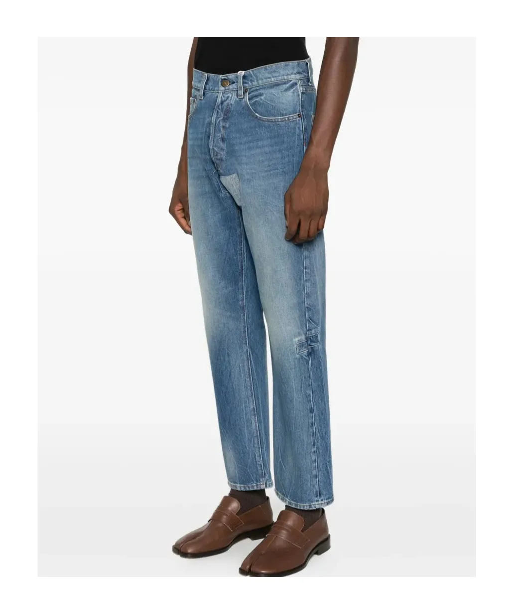 Whiskering-Effect Jeans