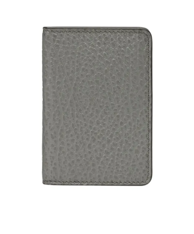 Embossed Grainy-Leather Card Holder
