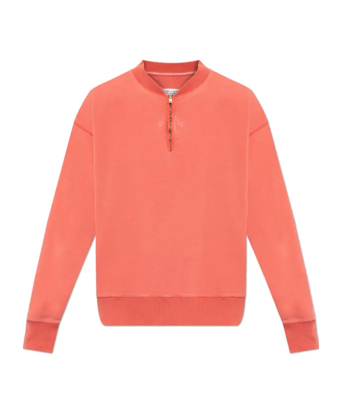 Half-Zip Cotton Sweatshirt