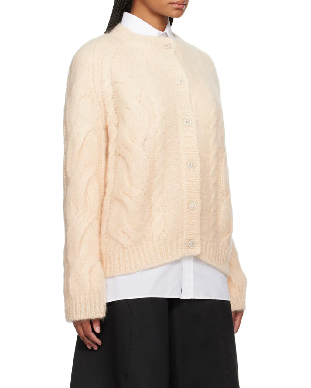 Long-Sleeved Button-Down Cardigan