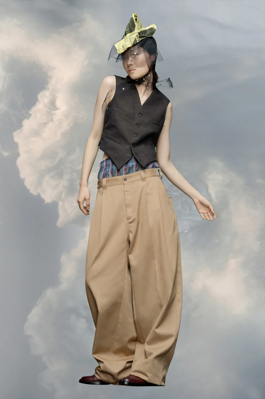 Pendleton Logo-Patch Checked-Yoke Trousers