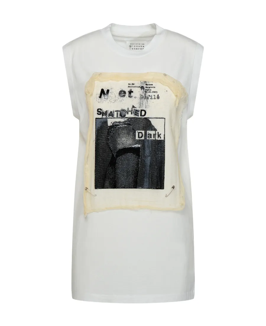 Graphic Printed Sleeveless T-Shirt
