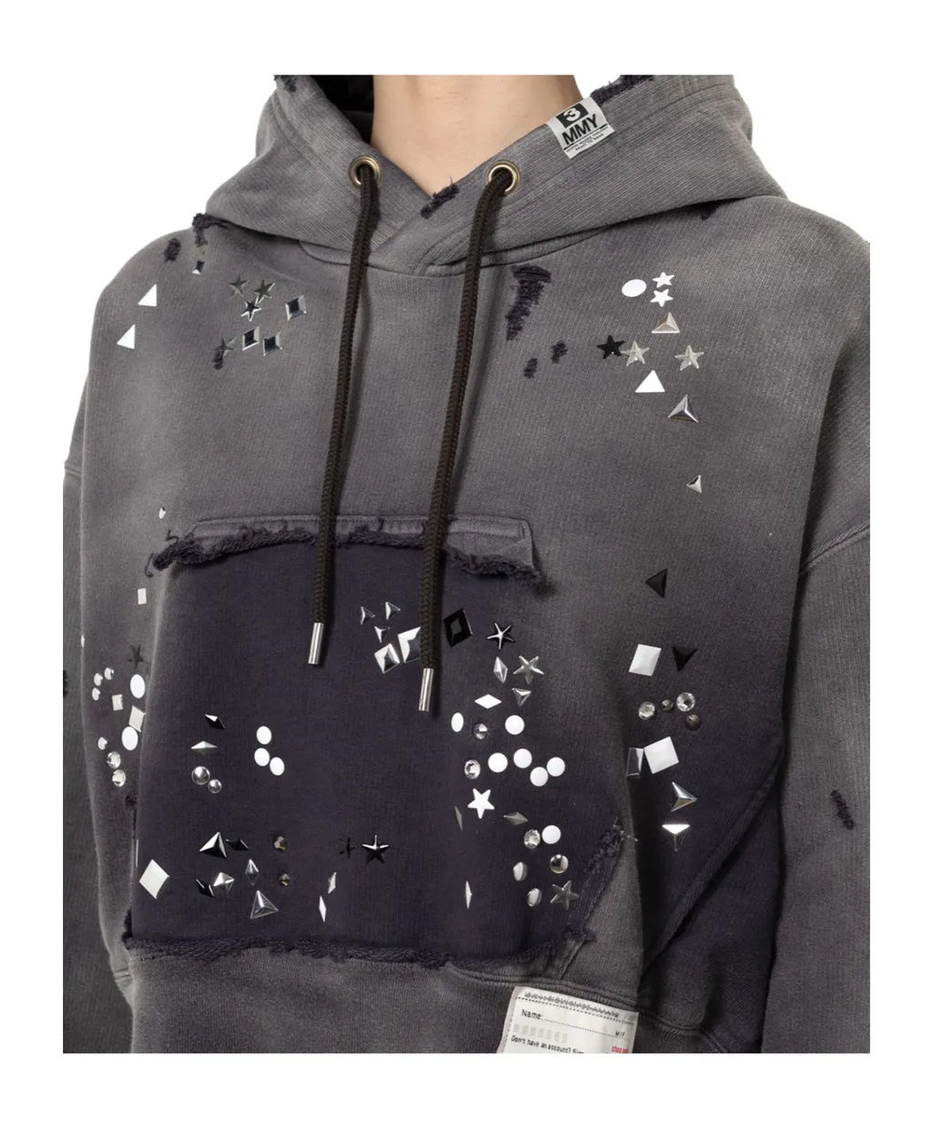 Rhinestone-Embellished Hoodie