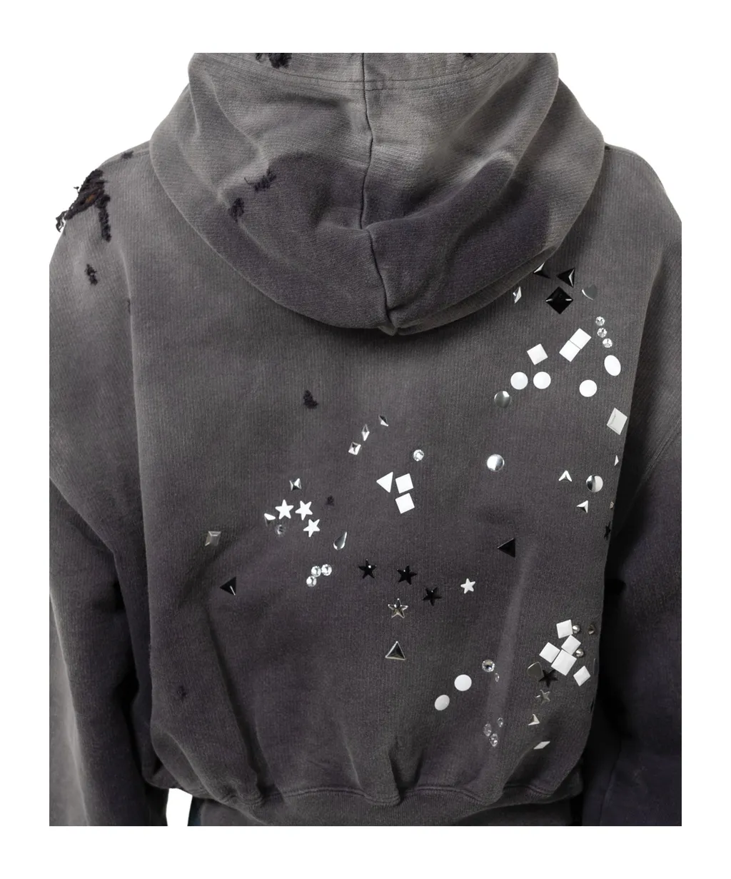 Rhinestone-Embellished Hoodie