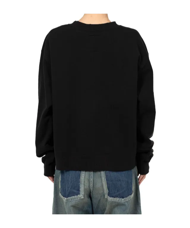 Cat-Print Embellished Sweatshirt