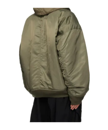 Extended Placket Hood Flight Jacket