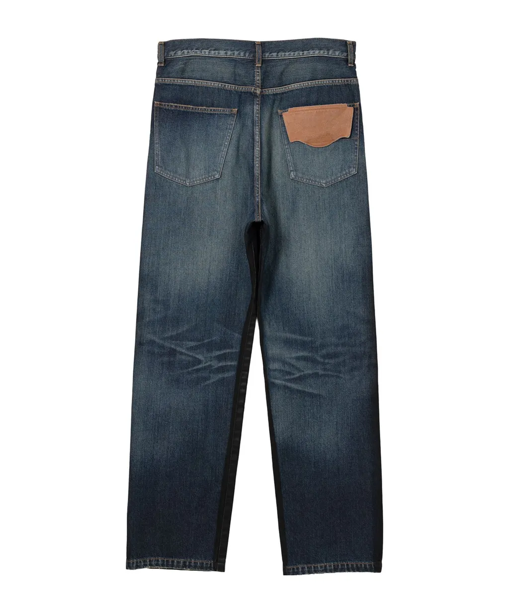 Two-Tone Coated Jeans