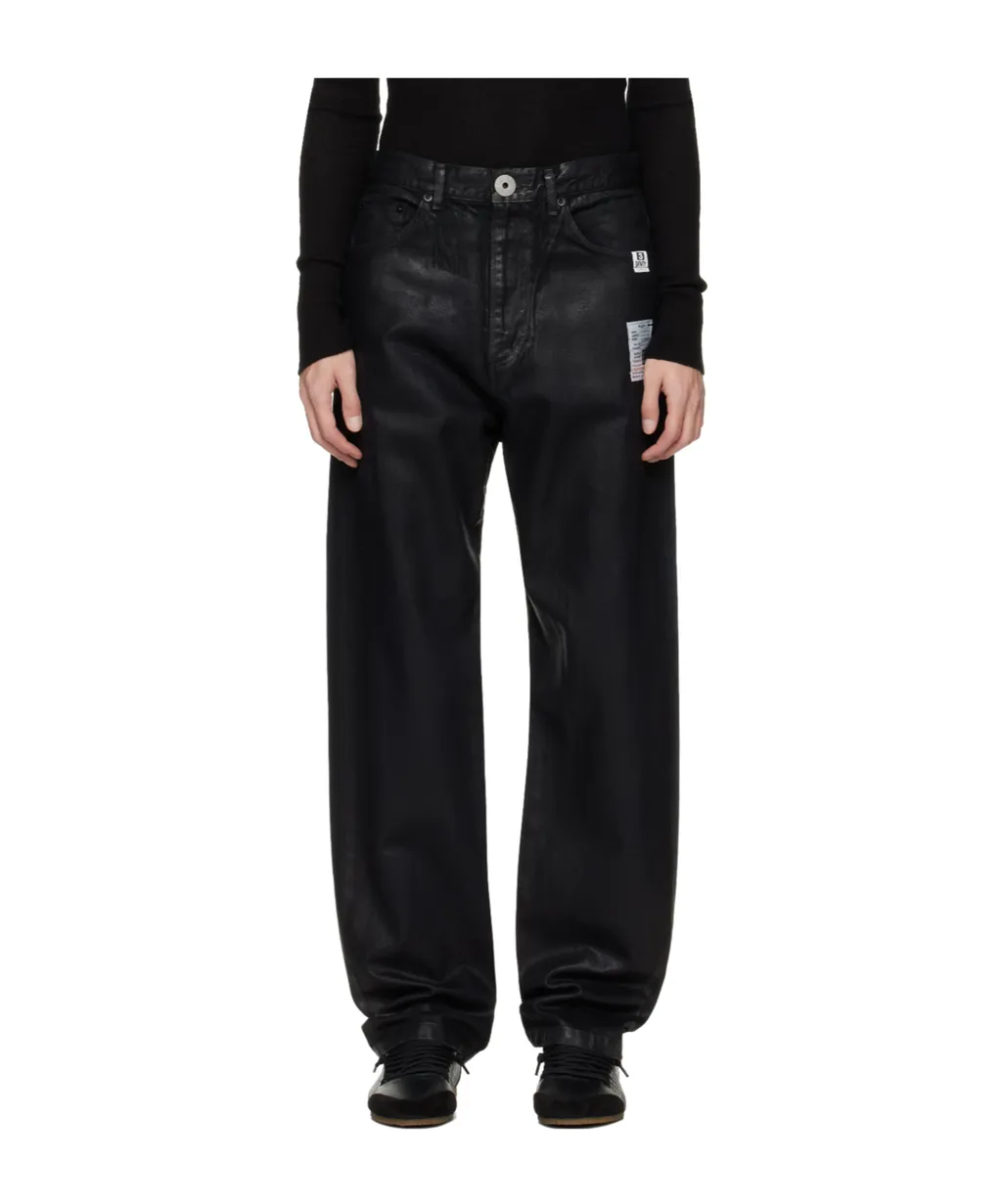 Two-Tone Coated Jeans