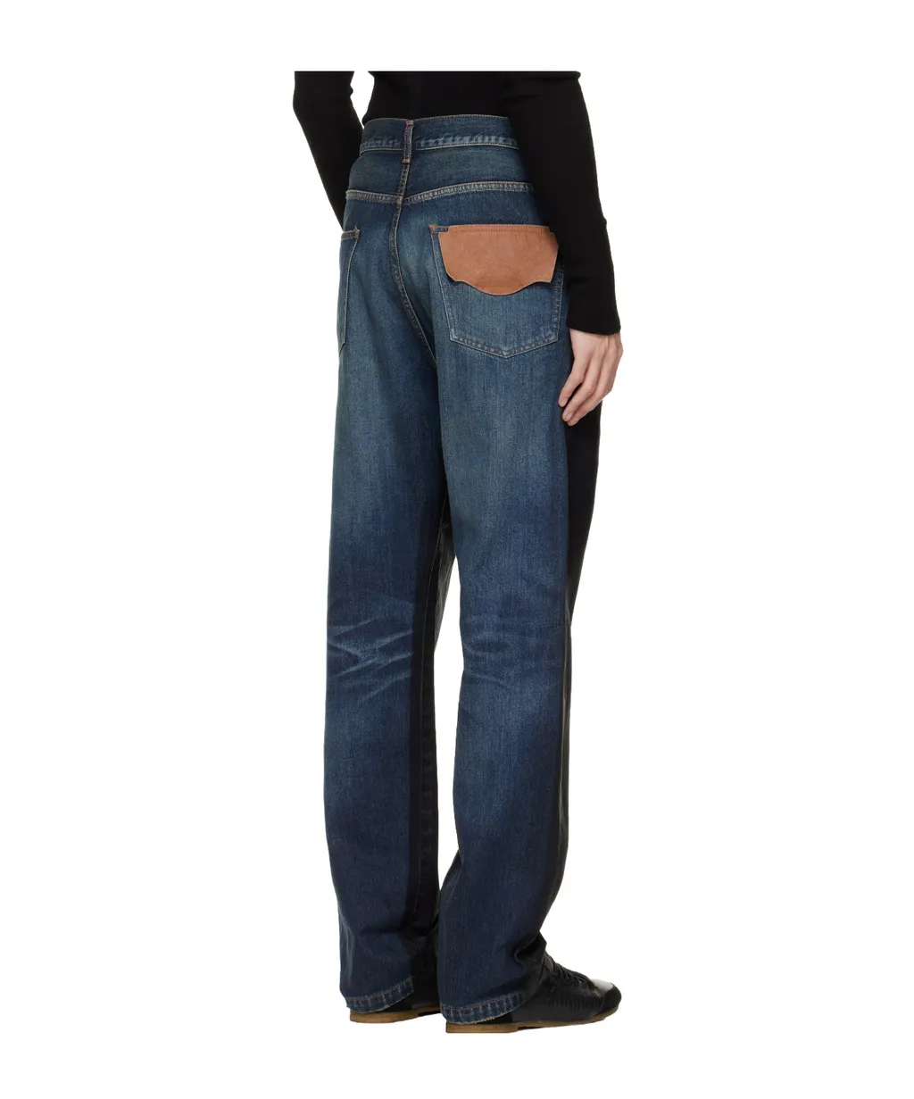 Two-Tone Coated Jeans