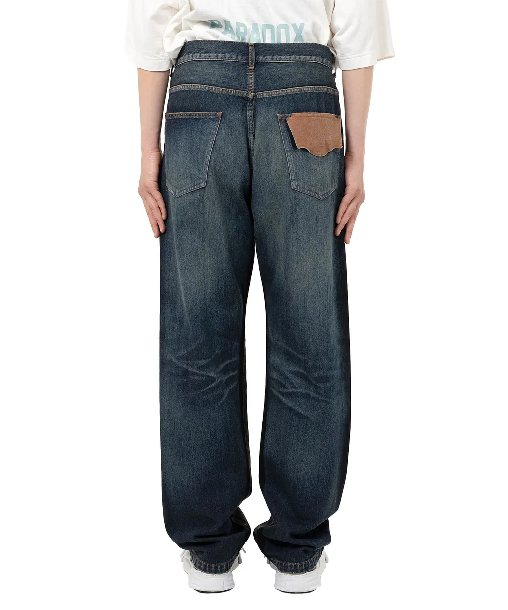 Two-Tone Coated Jeans