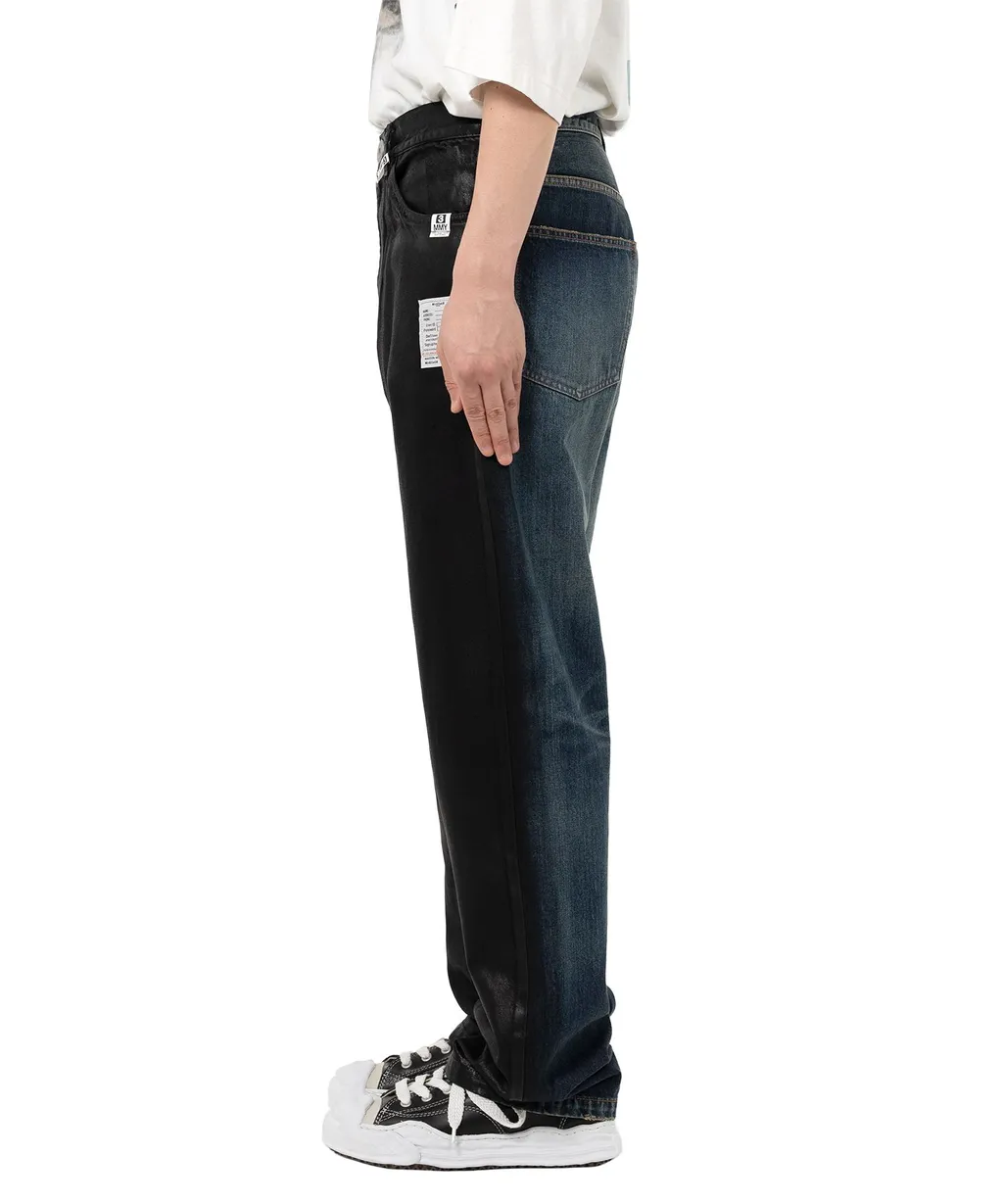 Two-Tone Coated Jeans