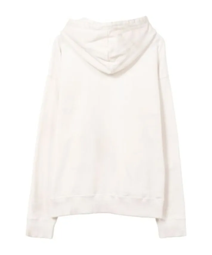 Happy Face Printed Distressed Hoodie