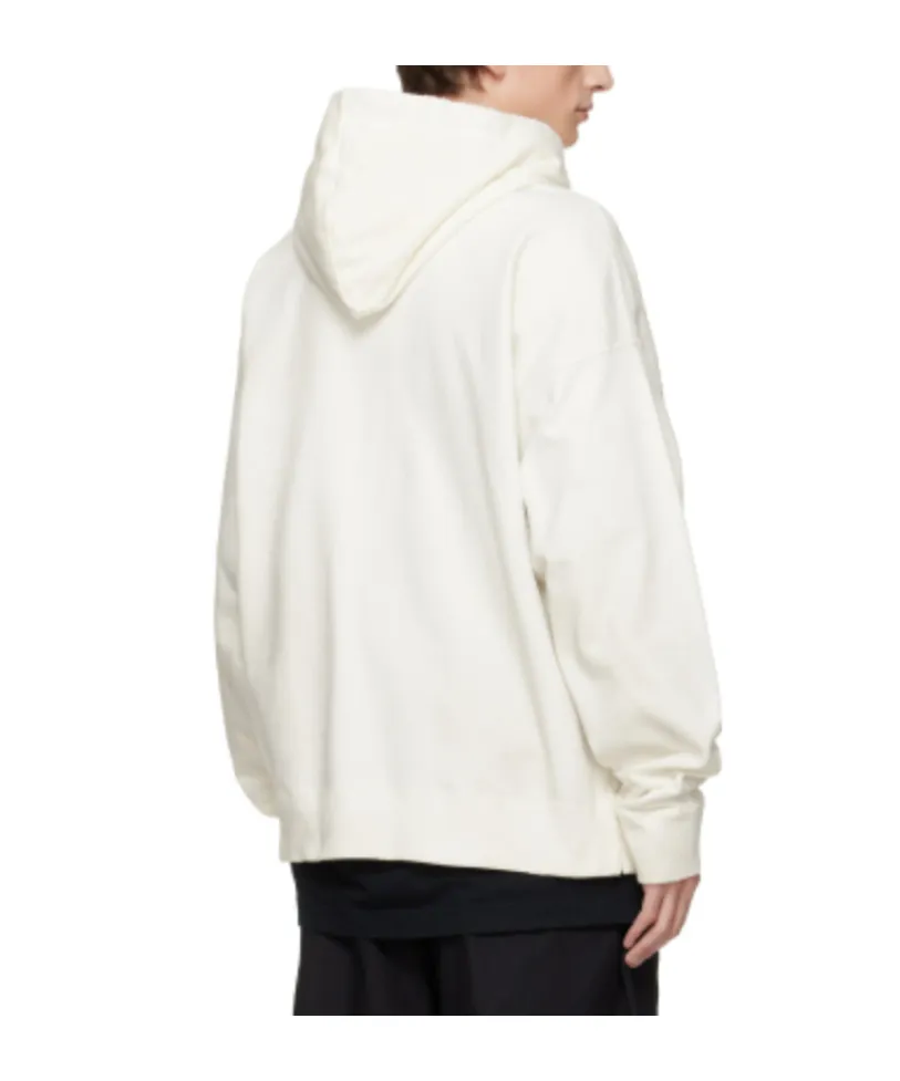 Happy Face Printed Distressed Hoodie