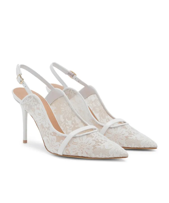 Marion 85Mm Lace Slingbacks