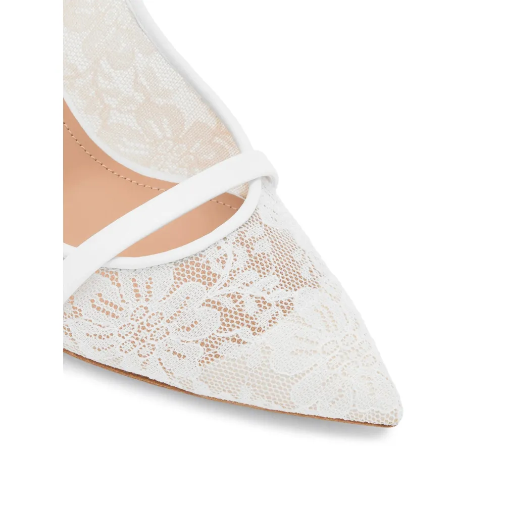Marion 85Mm Lace Slingbacks