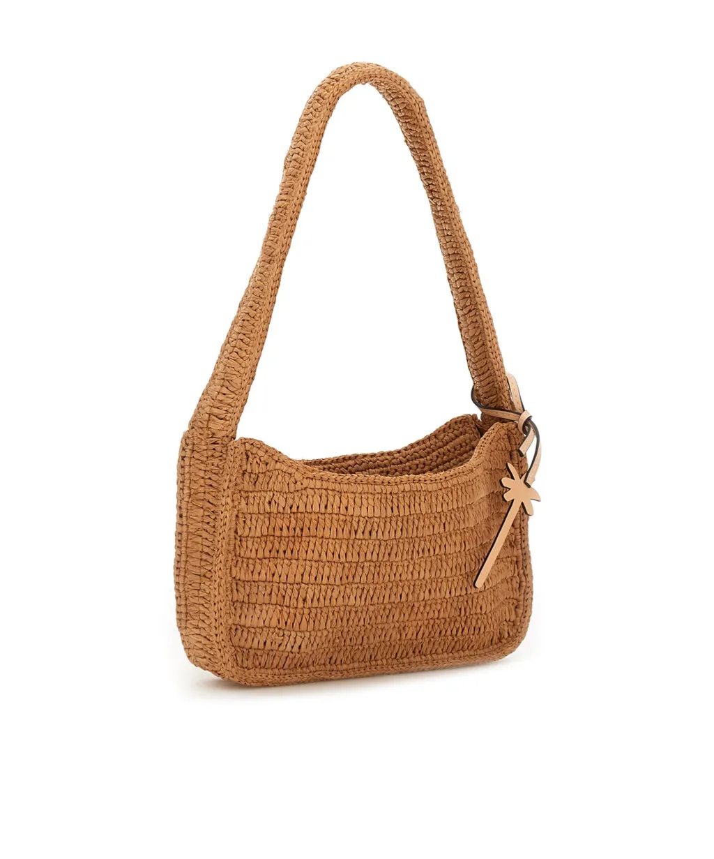 Open Top Interwoven Shoulder Bag