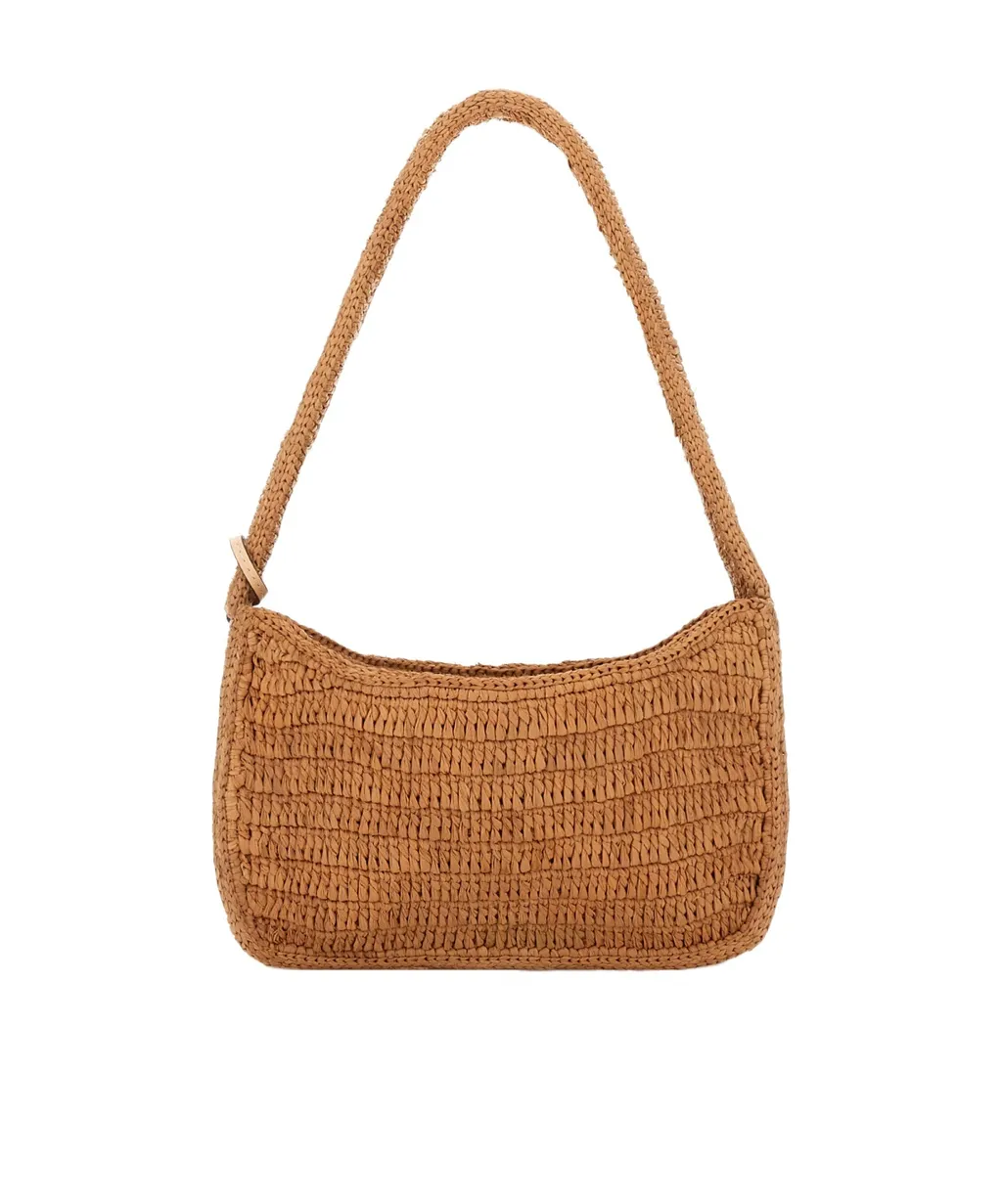 Open Top Interwoven Shoulder Bag