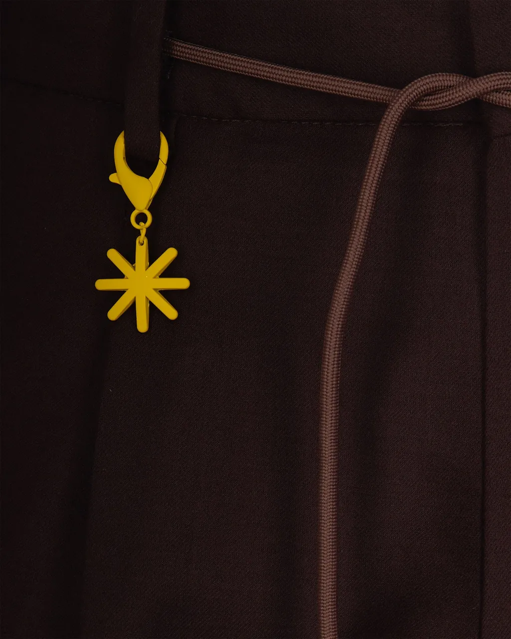 Drawstring Charm-Detail Trousers