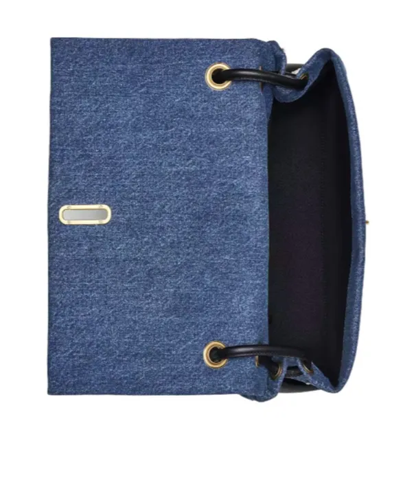 The Trinket Charm Denim Large Dual Bag