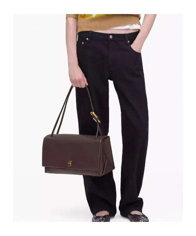 The Large Dual Foldover-Top Shoulder Bag