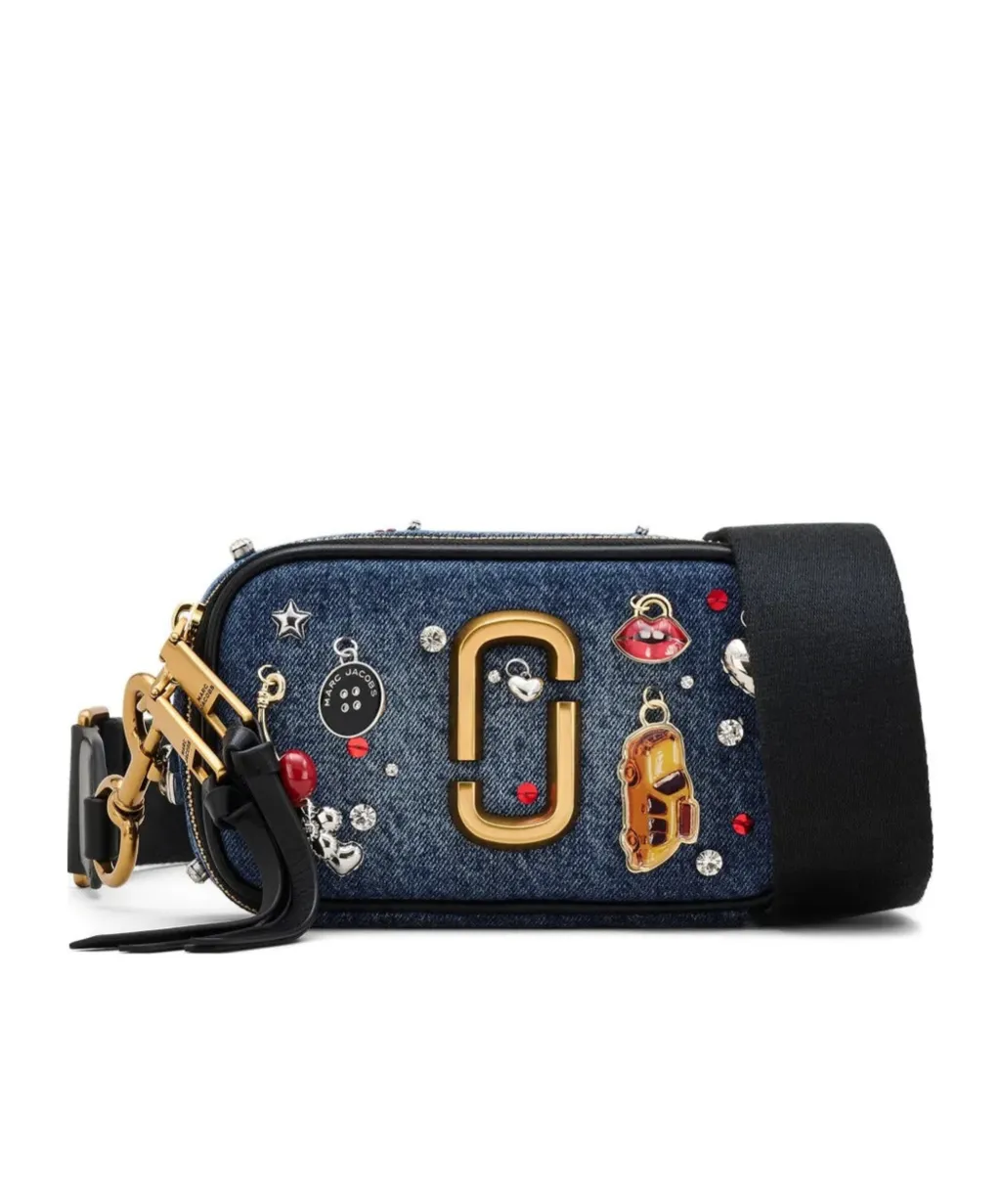 The Trinket Charm Denim Snapshot Bag