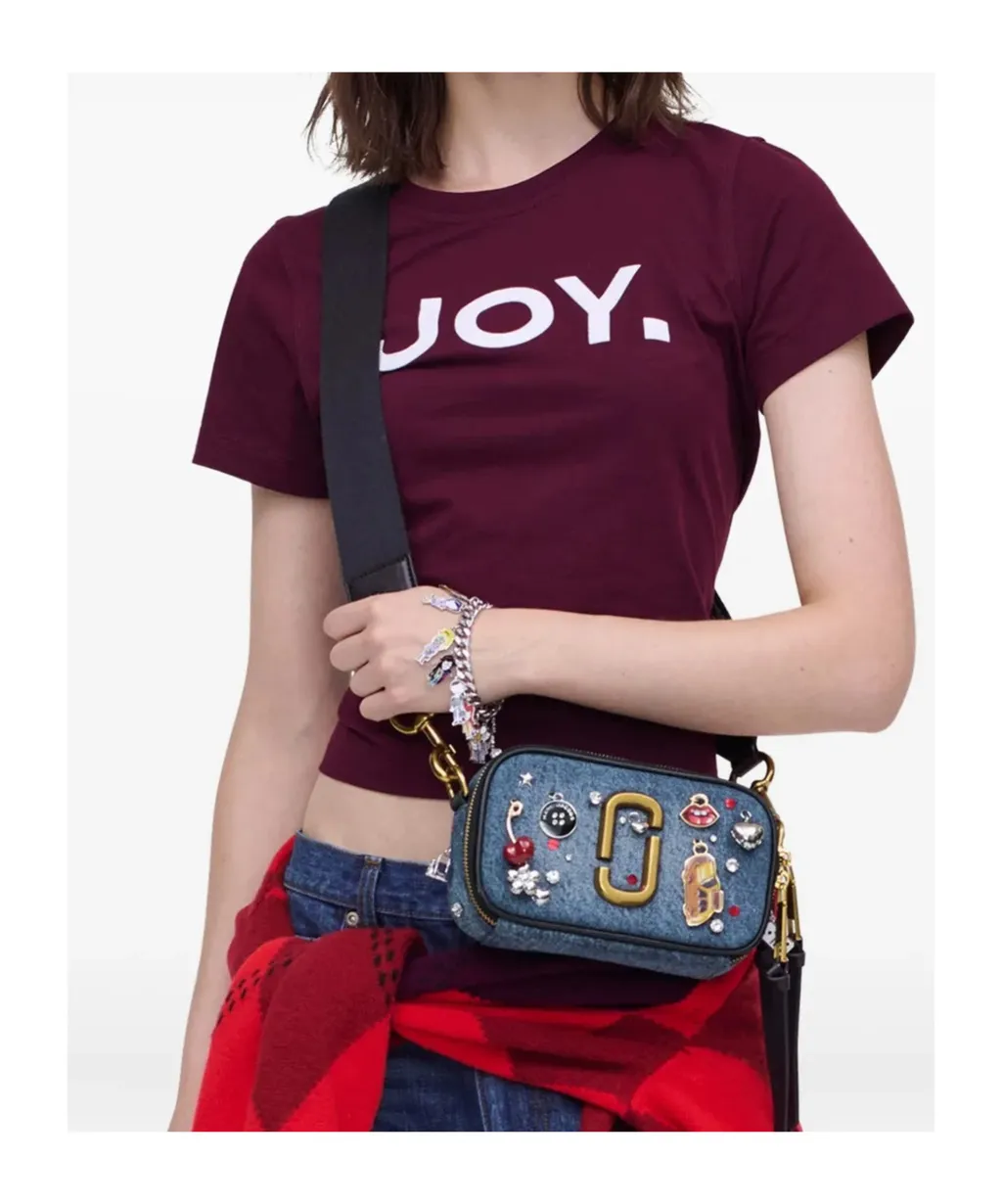 The Trinket Charm Denim Snapshot Bag