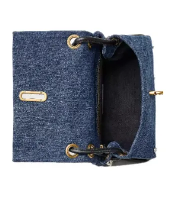 The Trinket Charm Denim Large Dual Bag