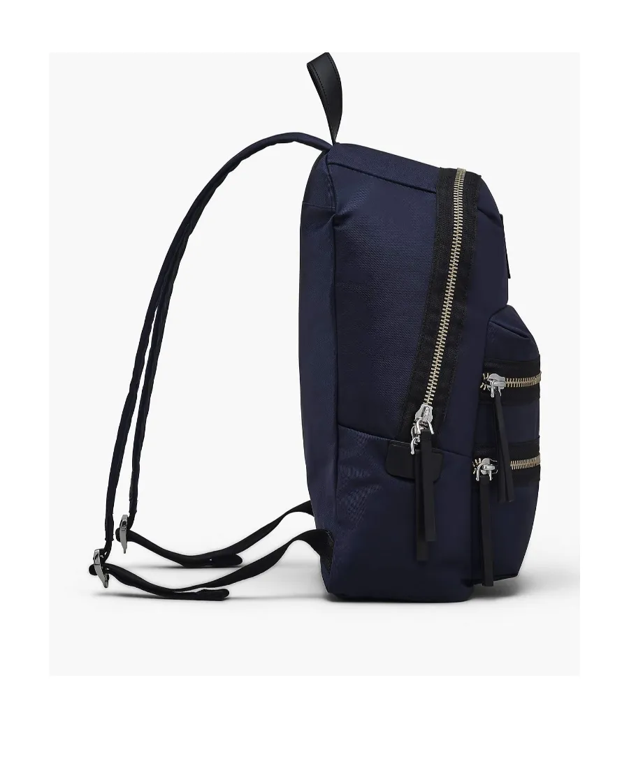 The Biker Logo-Patch Zipped Large Backpack