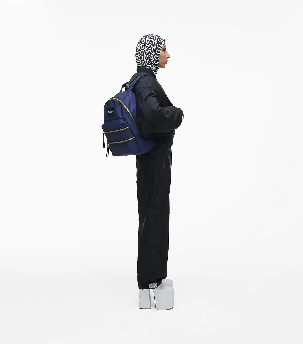 The Biker Logo-Patch Zipped Large Backpack
