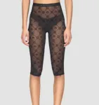 Moonogram Mesh Flock Capri Pants