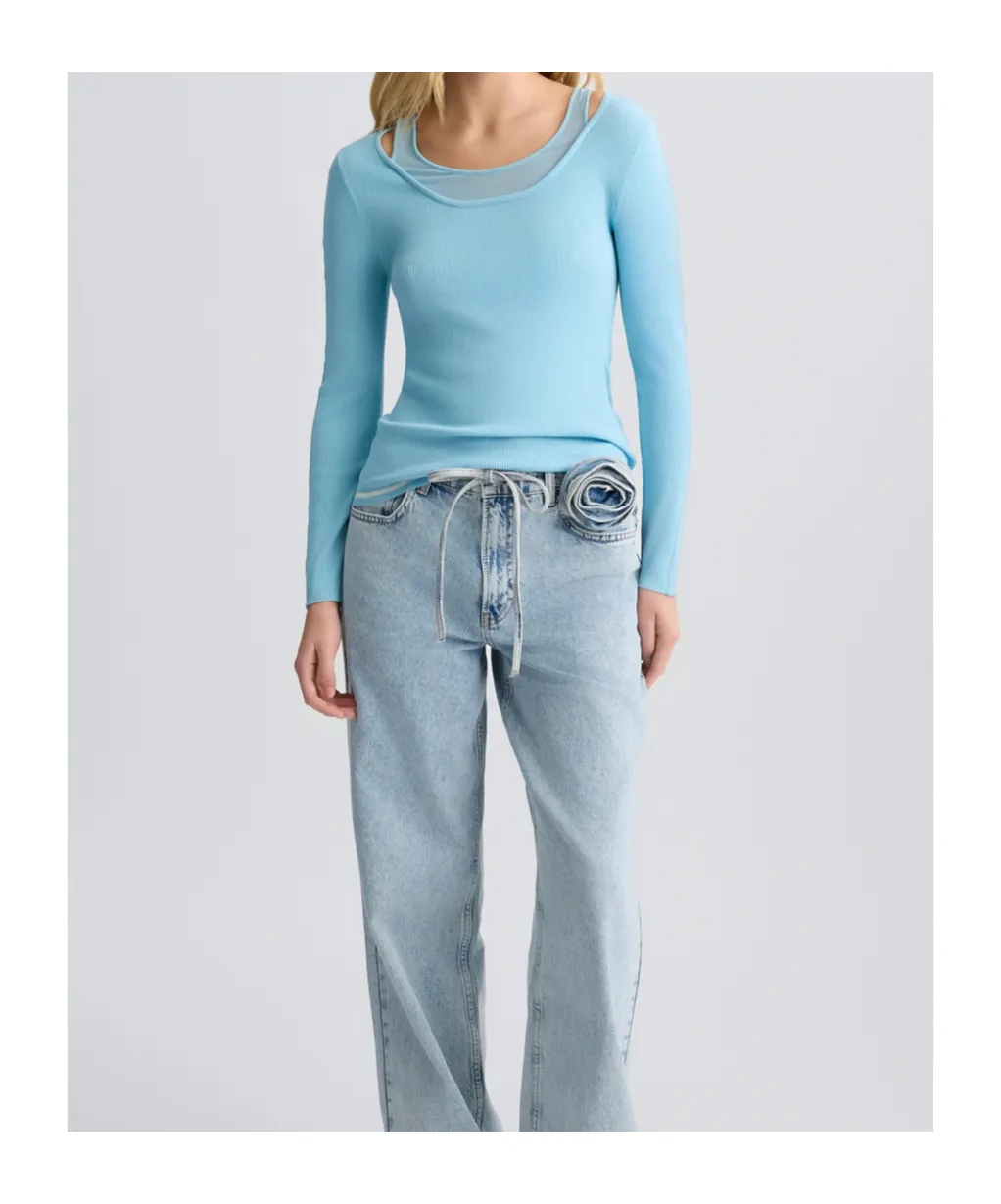 Jumper With Tulle Inserts