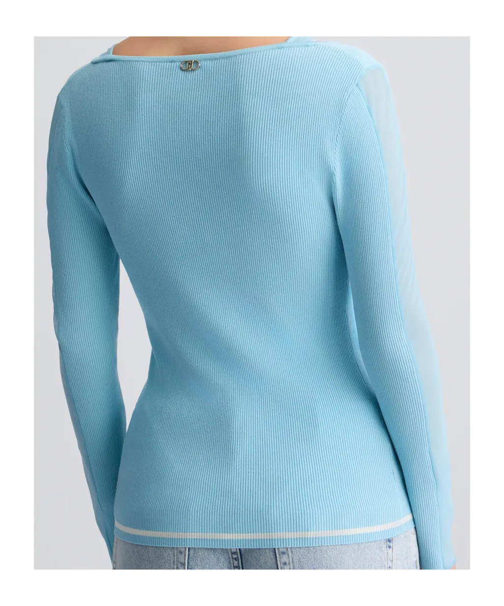Jumper With Tulle Inserts