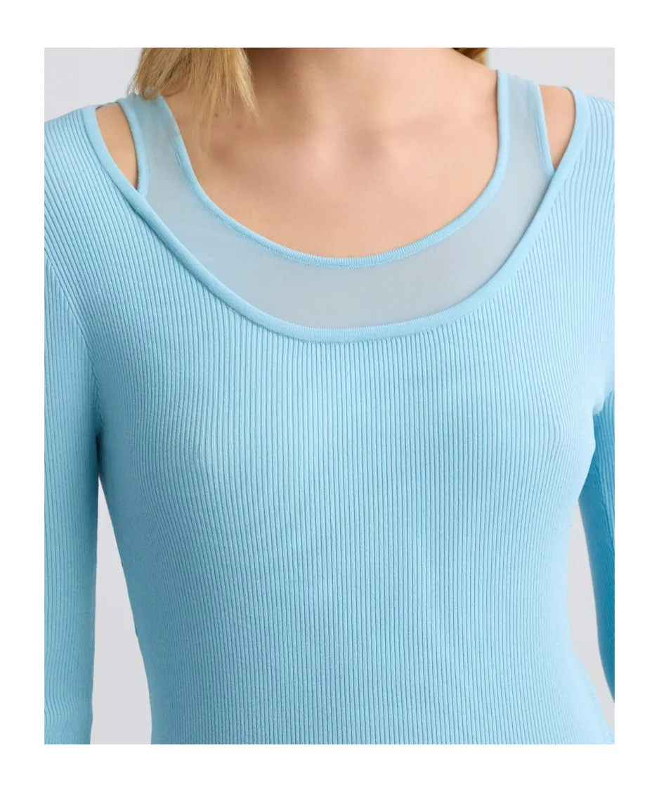 Jumper With Tulle Inserts