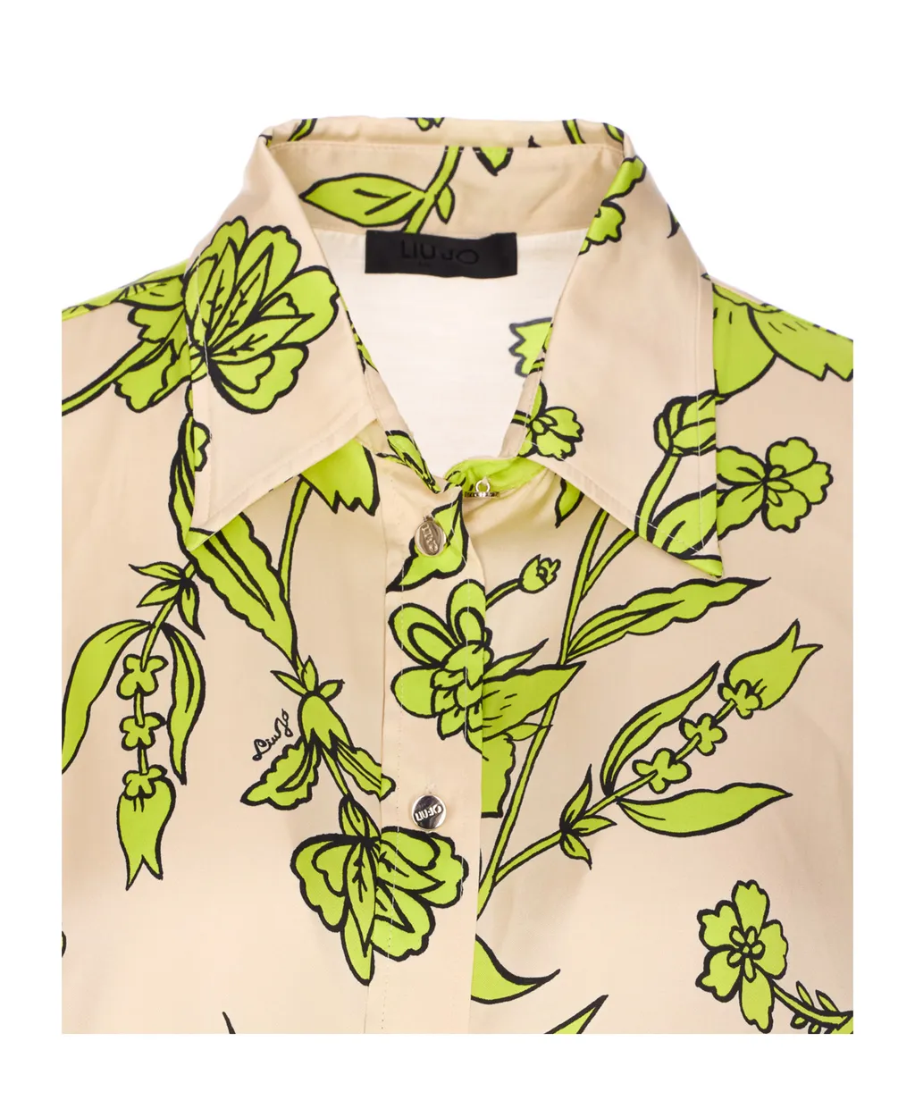Printed Satin Shirt