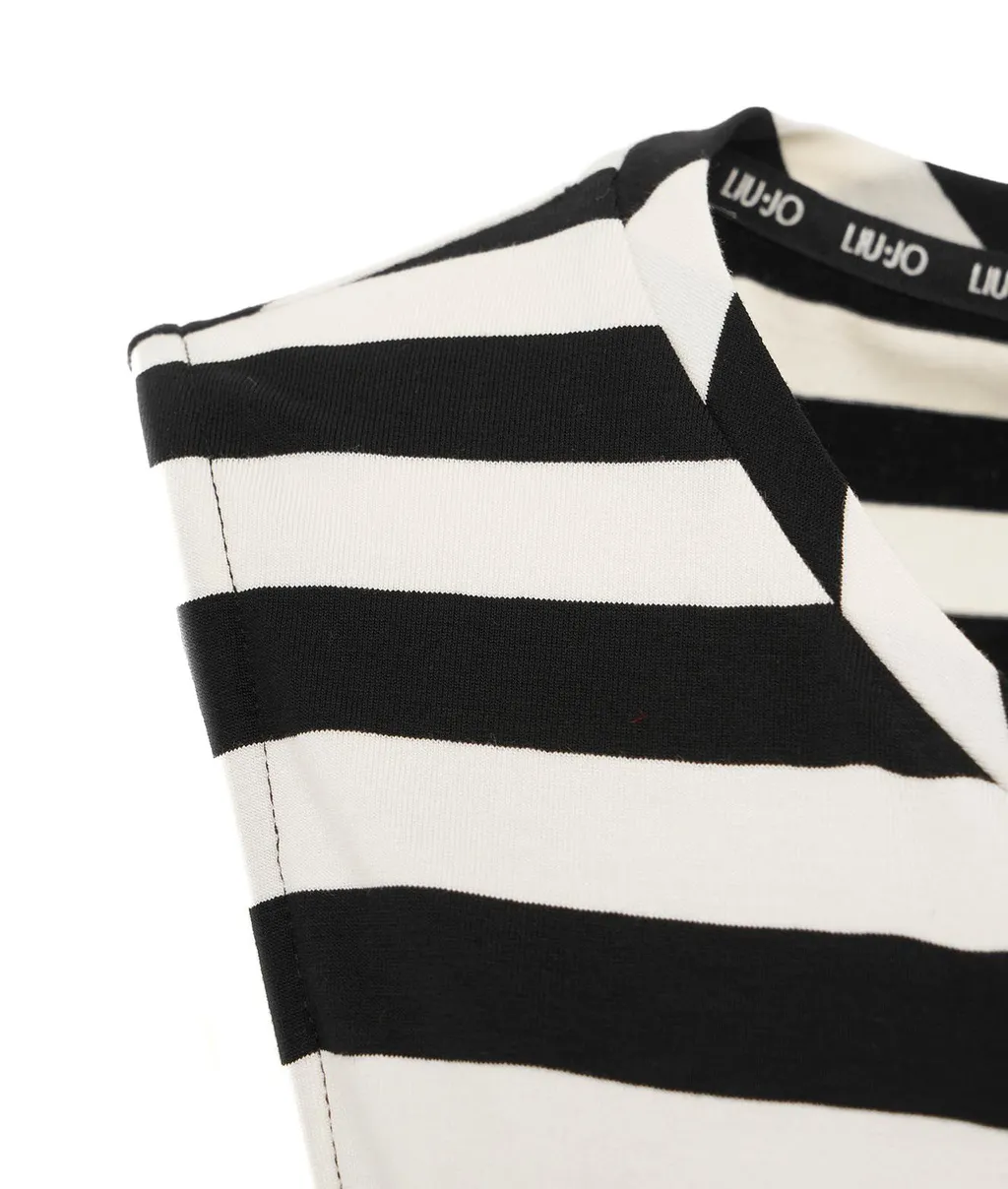 Striped Crewneck Sleeveless Dress