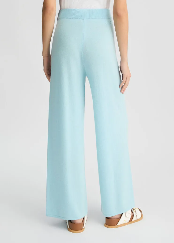 Logo-Embroidered Flared Trousers