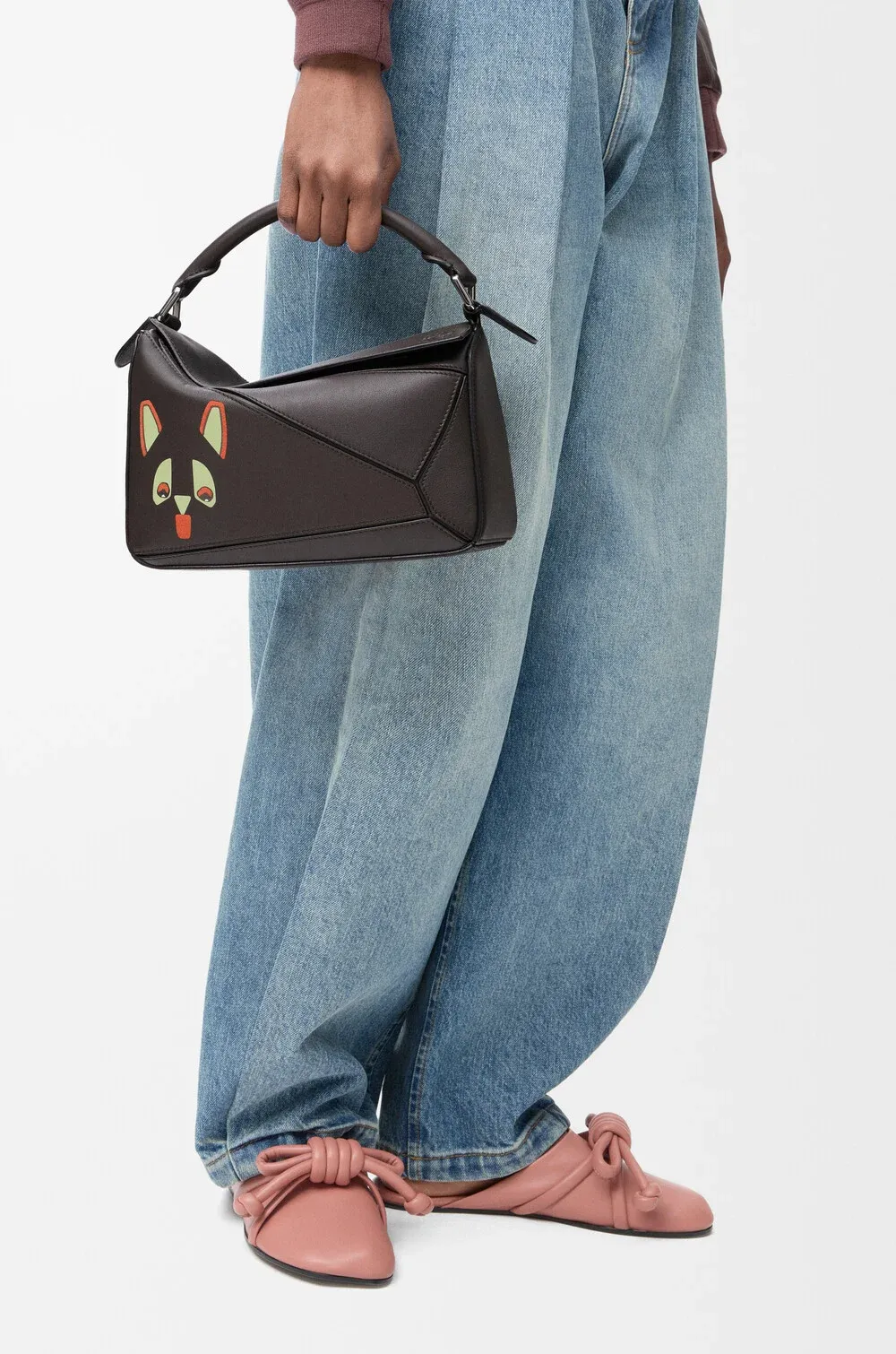 Futurist Cat Small Puzzle Bag